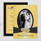50周年 結婚記念日 ジョイン・ハーツ II 招待状 (正面/裏面)