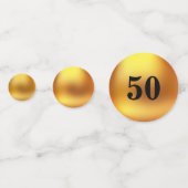 50周年/誕生日 ゴールドテーブルコンフェッティ コンフェッティ (正面)