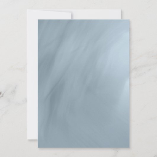 50周年 誕生日 50th ダスティーブルー ゴールドフレーム 招待状 (裏面)