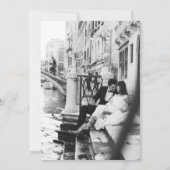 50周年 | 金ゴールドの緑と写真 招待状 (裏面)