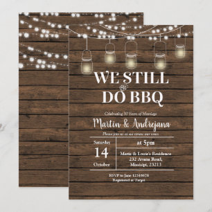 50周年 BBQ まだまだやります 結婚記念日招待状 招待状
