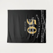 50周年 YEARS INTO FOREVER ブラックゴールド タペストリー (正面(横))