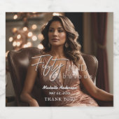 50周目と素晴らしい50th誕生日シャンパンラベル スパークリングワインラベル (シングルラベル)