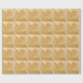 50周結婚年ゴールデンハート ラッピングペーパー (フラット)