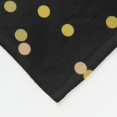 50回ゴー結婚ルデンの記念ブラック&金ゴールド フリースブランケット (角)