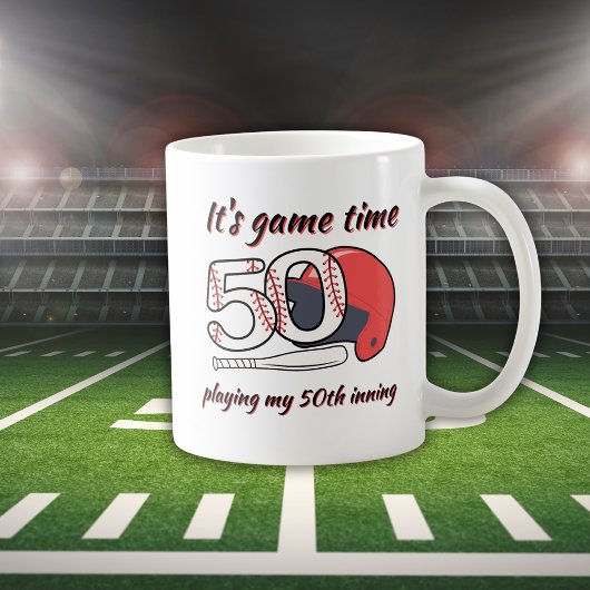 50回目のイニングを迎えて 野球 誕生日パーティー コーヒーマグカップ