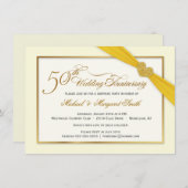 50回目のゴールデンウェディングアニバーサリー・エレガント・招待状 招待状 (正面/裏面)