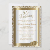 50回目のゴールデンウエディングアニバーサリー|DIY テキスト 招待状 (正面)