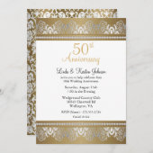 50回目のゴールデンウエディングアニバーサリー｜DIY テキスト 招待状 (正面/裏面)