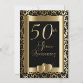 50回目のゴールデンウエディングアニバーサリー|DIY テキスト 招待状 (正面)