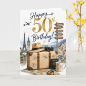 50回目の旅の誕生日 カード (黄色い花)