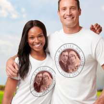 50回目の結婚記念日おめでとう カスタムフォトTシャツ