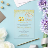 50回目の結婚記念日のアクリル招待状 アクリル招待状 (インサイチュ (ウェディング))