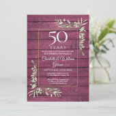50回目の結婚記念日グリーン・レッドウッド 招待状 (スタンド正面)