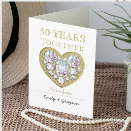 50回目の結婚記念日 名前入り ゴールド カード