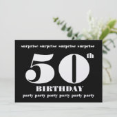 50回目の誕生日パーティーの招待テンプレート 招待状 (スタンド正面)