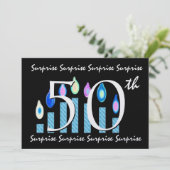 50回目の誕生日パーティーの招待テンプレート 招待状 (スタンド正面)