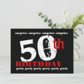 50回目の誕生日パーティーの招待テンプレート 招待状 (スタンド正面)
