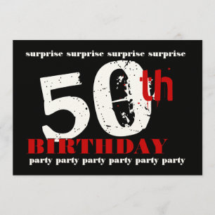 50回目の誕生日パーティーの招待テンプレート 招待状