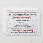 50回目の誕生日パーティーの招待テンプレート 招待状 (裏面)
