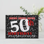 50回目の誕生日パーティーの招待テンプレート 招待状 (スタンド正面)