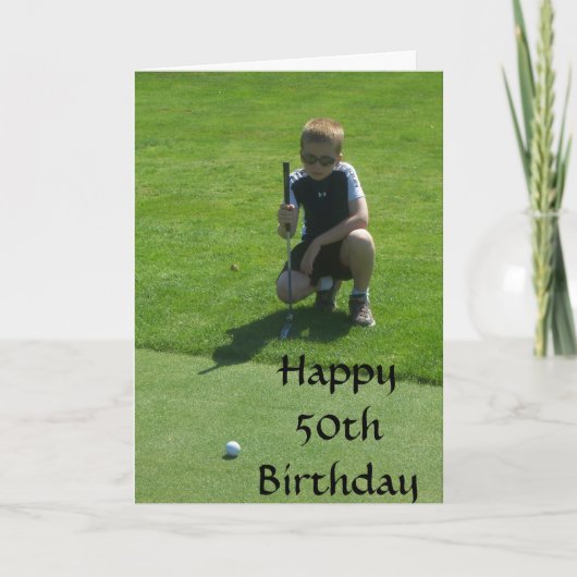 50回目の誕生日、それが「完璧」であることを願う カード (正面)