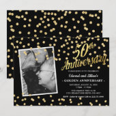 50回目の金婚式パーティー 招待状 (正面/裏面)