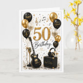 50回目の音楽の誕生日 カード (黄色い花)