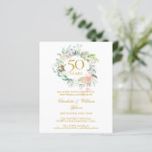 50回目結婚記念写真招待状 フラワー (スタンド正面)