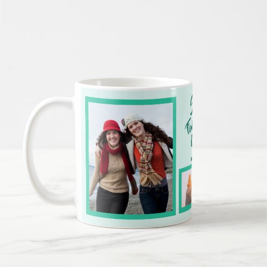 50姉妹の誕生日の写真コラージュで素晴らしい コーヒーマグカップ (左)