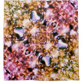 50層のトロピカルきらきら光る「色付きダイヤモンド シャワーカーテン (正面)