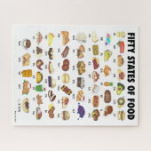 50州の食統一された州アメリカUSA Art ジグソーパズル (横)