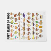 50州の食統一された州アメリカUSA Art ドアマット (正面)