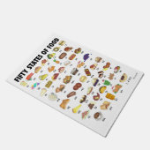 50州の食統一された州アメリカUSA Art ドアマット