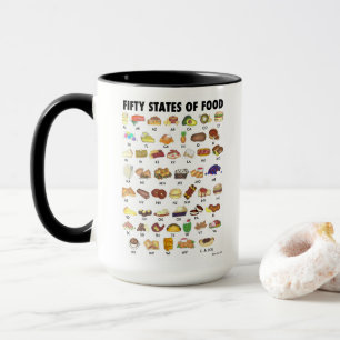 50州の食統一された州アメリカUSA Art マグカップ