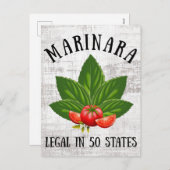 50州バジルとトマトのマリナラ合法 シーズンポストカード (正面/裏面)