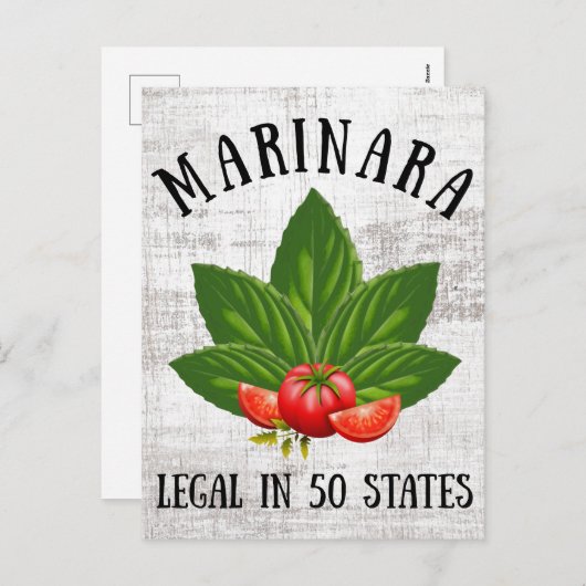50州バジルとトマトのマリナラ合法 シーズンポストカード (正面/裏面)