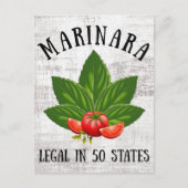 50州バジルとトマトのマリナラ合法 シーズンポストカード (正面)