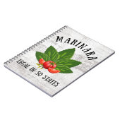 50州バジルとトマトのマリナラ合法 ノートブック (左側)