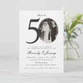 50年おめでとう フォト 50周年 結婚記念日 招待状 (スタンド正面)