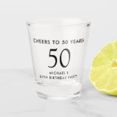 50年おめでとう 50歳の誕生日パーティー ショットグラス (正面)