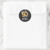 50年おめでとう! 50歳の誕生日 ラウンドシール (バッグ)