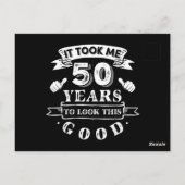 50年かかってこの見た目になった 50歳の誕生日 ポストカード (裏面)