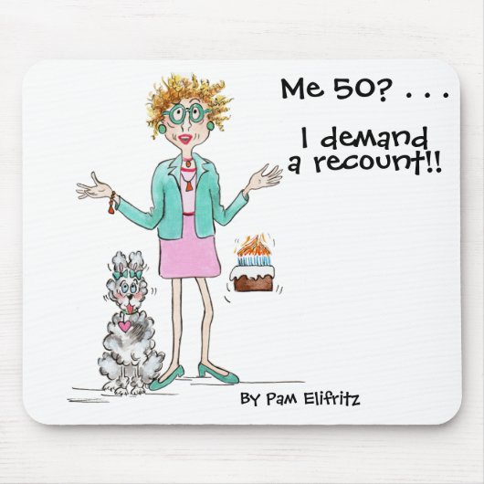 50年で必要な水色スケッチの再集計 マウスパッド (正面)