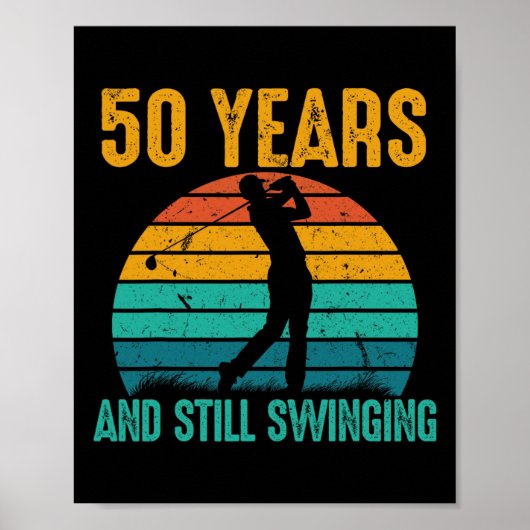 50年とスイングしおもしろいながら50番目の誕生日 ポスター (正面)