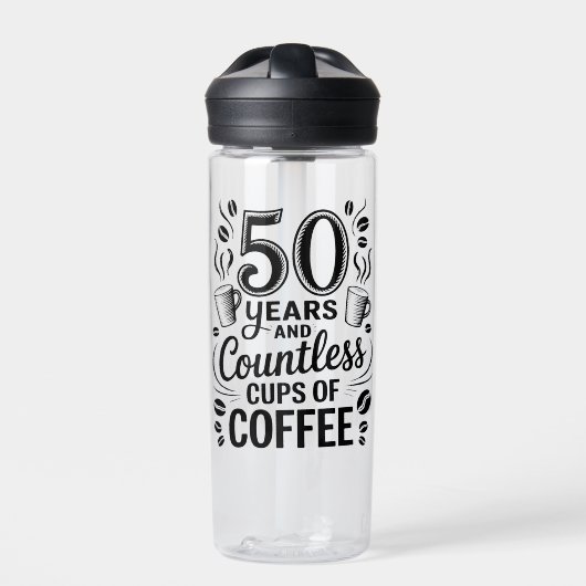50年と無数のコーヒーカップ ウォーターボトル (正面)