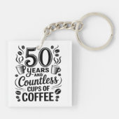 50年と無数のコーヒーカップ キーホルダー (裏面)