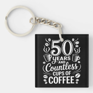 50年と無数のコーヒーカップ キーホルダー