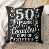 50年と無数のコーヒーカップ クッション (ブランケット)