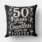 50年と無数のコーヒーカップ クッション (裏面)